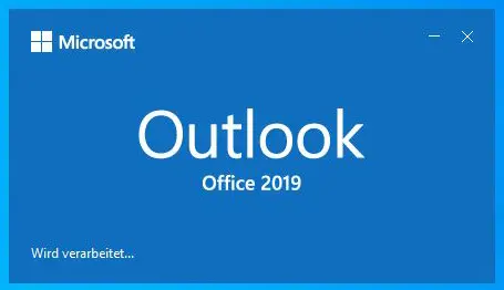 Outlook 2019 wird gestartet